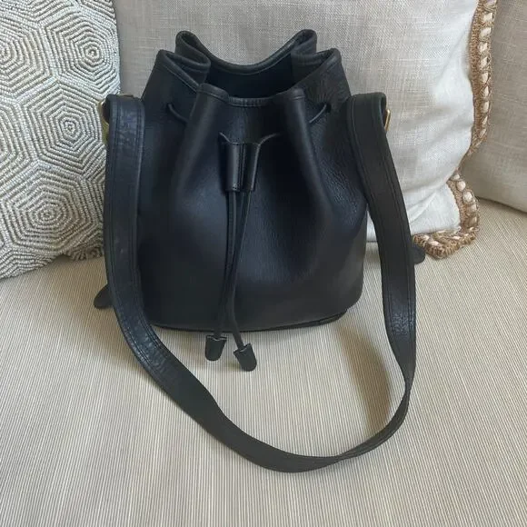 Vintage Coach 9952 Lulu’s Legacy Bucket Bag | Black Leather Drawstring - Picture 2 of 7